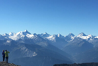 Blick vom Wildstrubel in der Schweiz
